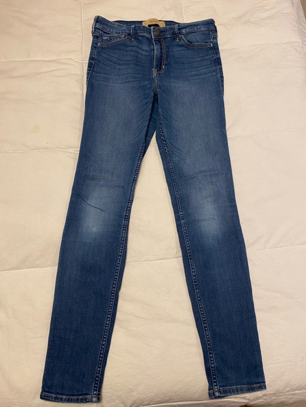 Hollister Super Skinny Dark Wash Straight Leg Jeans
